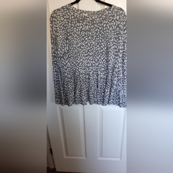 Gray Animal Print Tunic - Picture 1 of 2